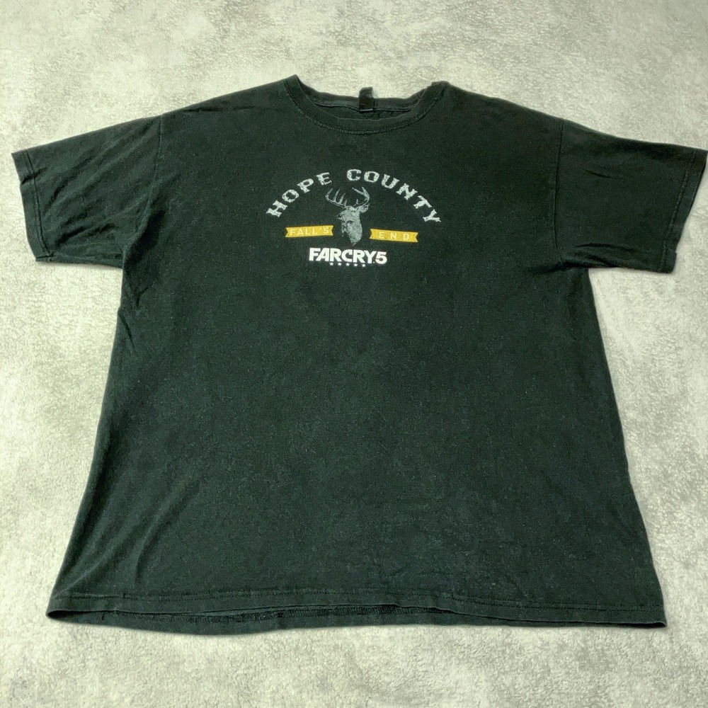 Far Cry 5 Hope County Falls End Video Game Promo T-Shirt Black Mens Size XL